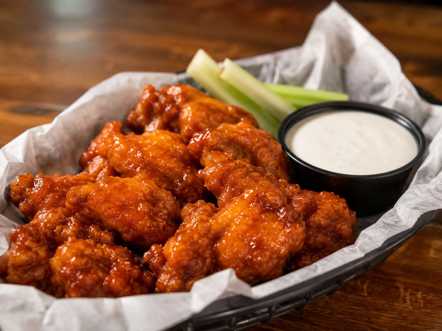 Boneless chicken wings available for takeout from Wicked Pizza Pies in Norco