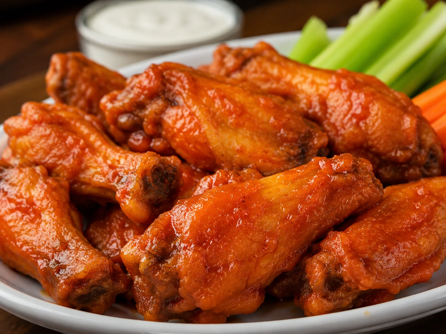 Bone-in Buffalo wings available from Wicked Pizza Pies in Norco CA