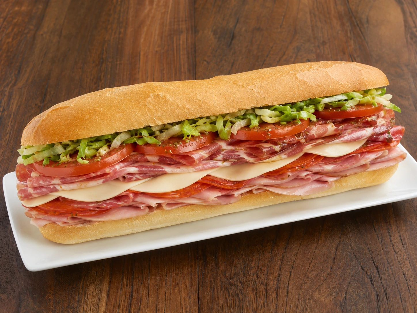 Cold Italian sandwich in Norco with salami pepperoni ham capicollo and provolone